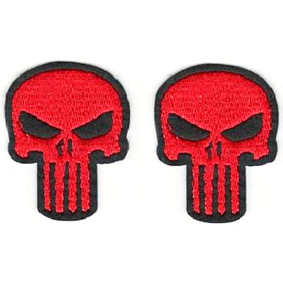 2-PACK THE PUNISHER MARVEL EMBROIDERED PATCHES IRON ON APPLIQUE BADGES 2PCS LOT - Picture 1 of 5
